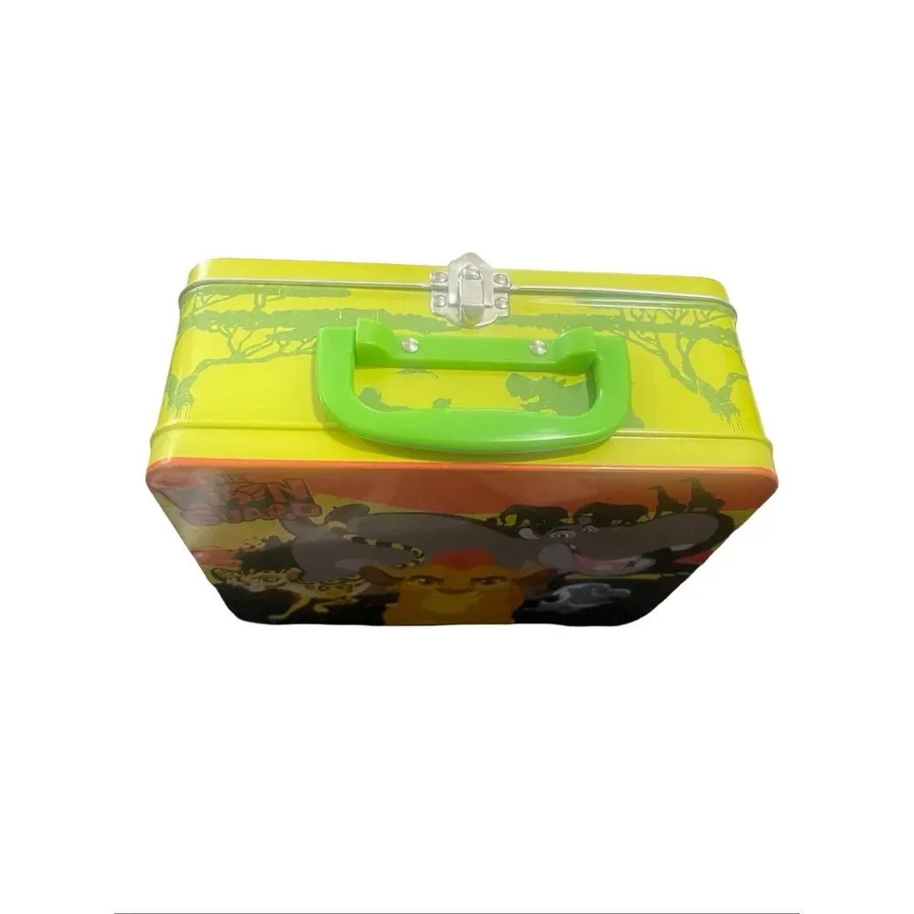 The Lion Guard Hippo Cheetah Zoo Animals Disney 3D Metal Lunch Box With Puzzle